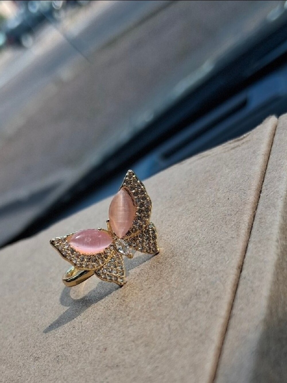 $8 Each Or Bundle 5/$20 Gold & Pink Butterfly Adjustable Cocktail Ring